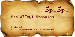 Szelényi Szabolcs névjegykártya