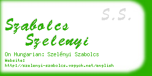szabolcs szelenyi business card