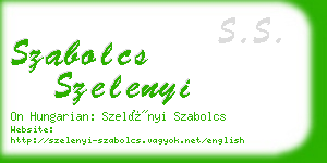 szabolcs szelenyi business card